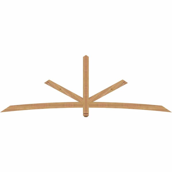 Ekena Millwork Alberta Smooth Timber Gable Bracket, Western Red Cedar, 108"W x 36"H x 3 1/2"D x 3 1/2"F, 8/12 Pitch GBW108X36X0404ALB00SWR - main